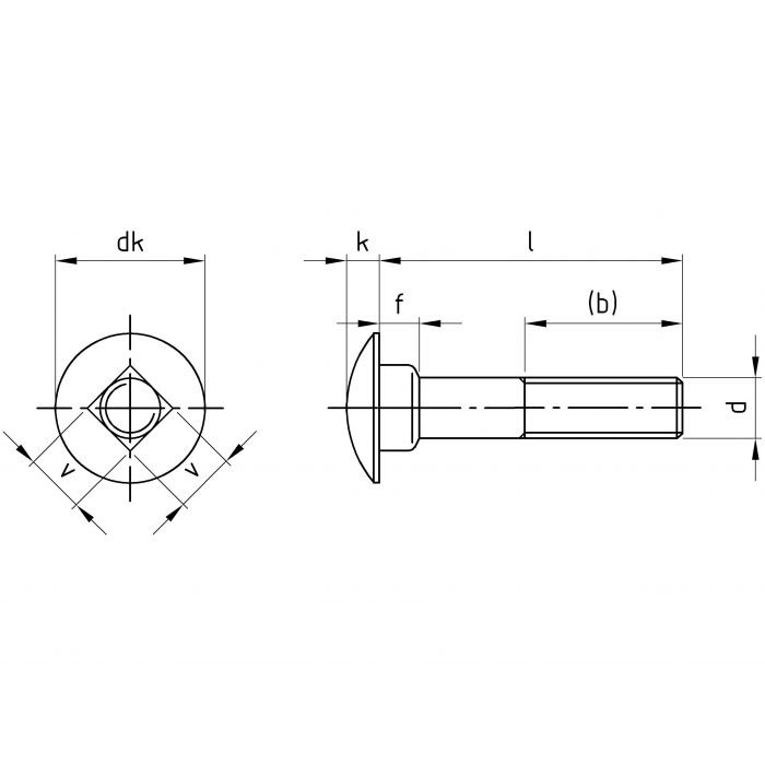 Śruba z łbem grzybkowym M8x25 DIN 603 A4