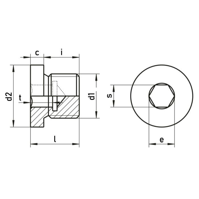 Korek Gwintowany G 1 1 4 A Din 908 Inoxa