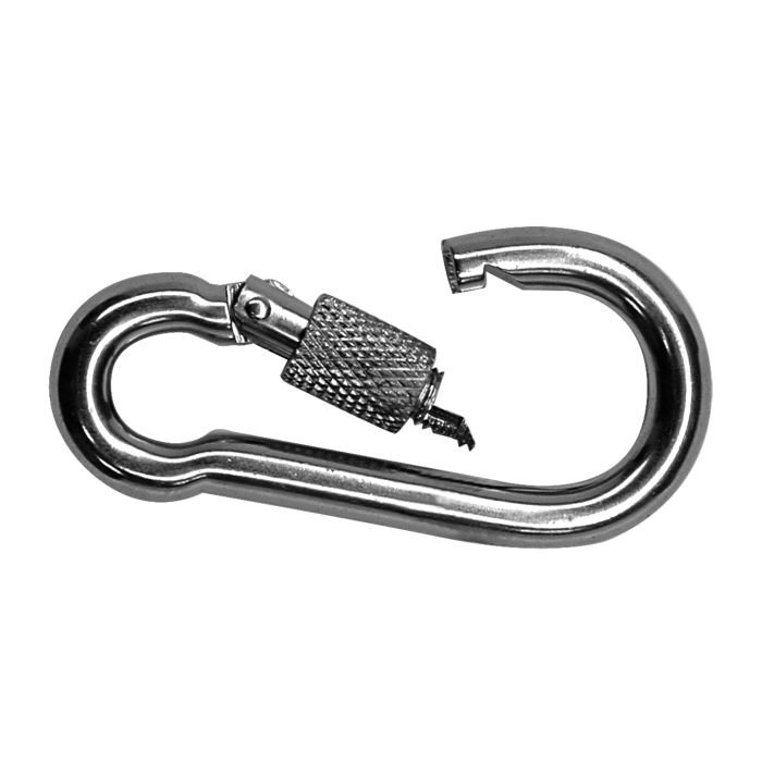 Karabińczyk z nakrętką zabezp. 6 mm A4 art.T 7004