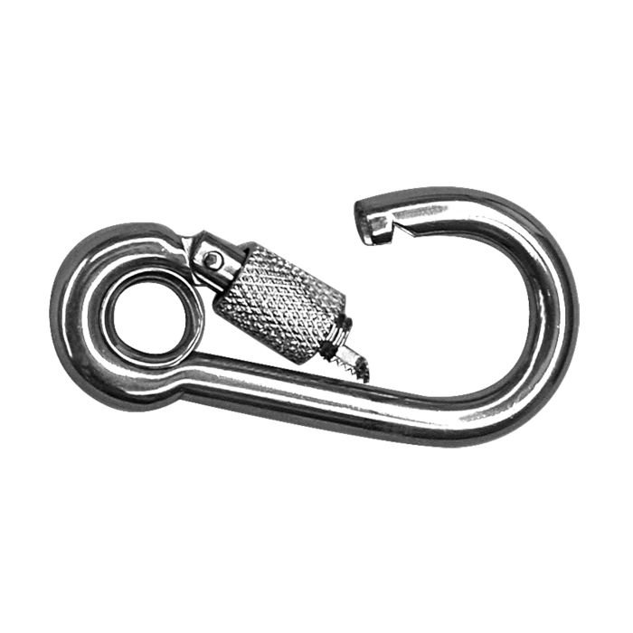 Karabińczyk z kauszą i nakrętką zabezp. 6 mm A4 art.T 7005